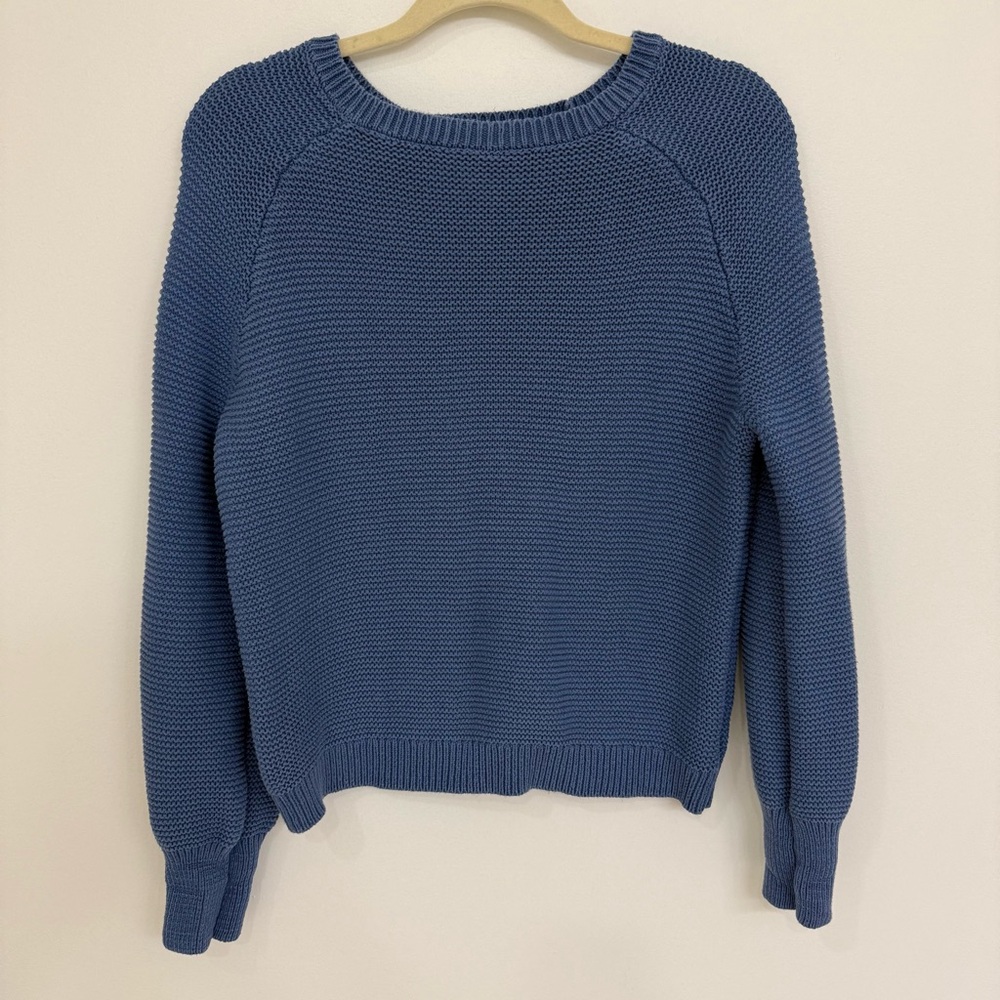 C & C California  Blue Women's Knit Crewneck Sweater Size Medium